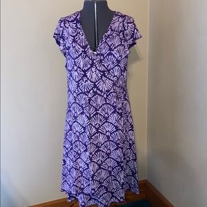 FRESH PRODUCE cap Sleeve purple seashell dress XL